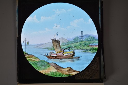 Chinese junk boat river - junk, pagoda