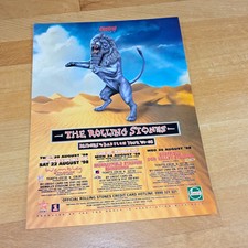 THE ROLLING STONES BRIDGES TO BABYLON TOUR 1998 A4 magazine promo advert artwork