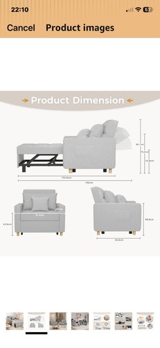 Single sofa bed person - 1,