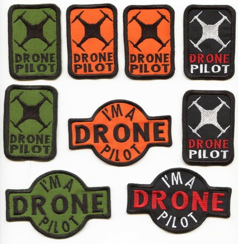 Drone pilot patch set 1 - drone,