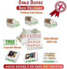 Durable White Cake Boxes with