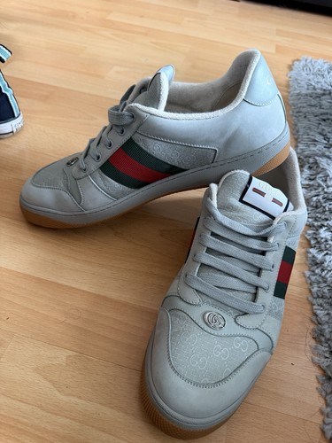 Gucci screener grey suede - grey,