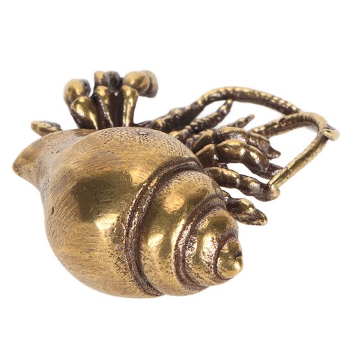 Brass hermit crab staute - brass,