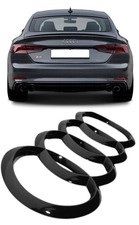 GLOSS BLACK REAR TAILGATE RINGS CURVED BADGE EMBLEMS FOR AUDI A5 SPORTBACK