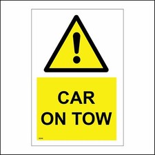 VE399 CAR ON TOW SIGN