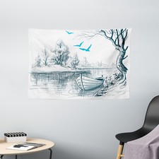 Sketchy Wide Tapestry Boat on