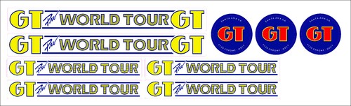 Bmx stickers set white - gt,