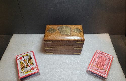 Vintage box wooden brass - vintage,