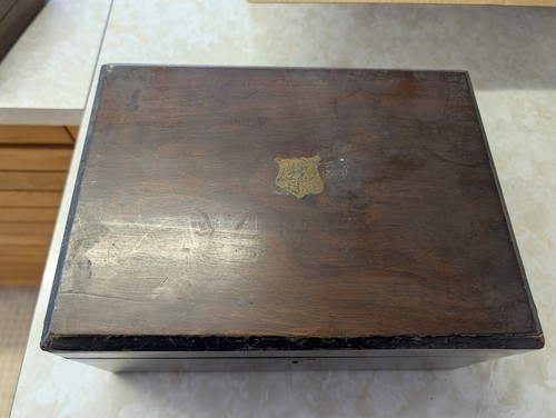 Vintage wooden writing slope - wooden,
