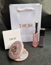 Dior Beauty Vip Gift Set Pink Compact Mirror Addict Lip Balm 000 Clear Gift Bag
