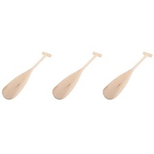  3 Pieces Kids Paddle Boat Wood Paddles Wooden Canoe Oar Unfinished