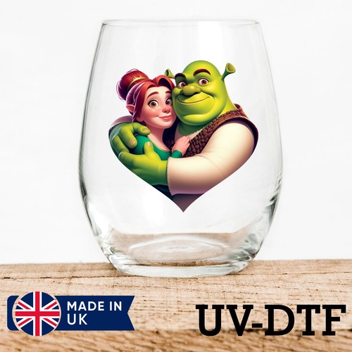 Shrek and fiona 8pcs - 8pcs, dtf
