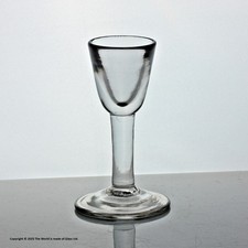 Georgian deceptive toastmaster's plain stem dram or firing glass