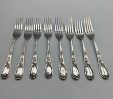 Vintage set of eight silver