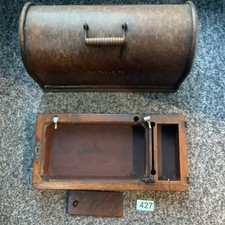 Vintage Singer 99k Sewing Machine Wooden Case 3/4 size base & lid only, list 427