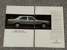 Collectable Vintage 1980's Magazine Car Advert Picture Mercedes S Class Ad 80's
