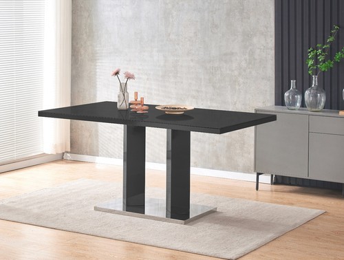 Dining table set black - dining, glass