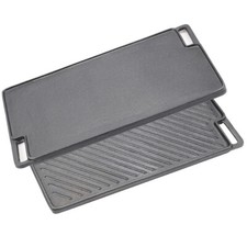 Large Non-Stick Cast Iron Pot Griddle Reversible Plate Grill Pan BBQ Cooking NEw