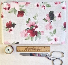 FABRIC REMNANT -Pink Cherry