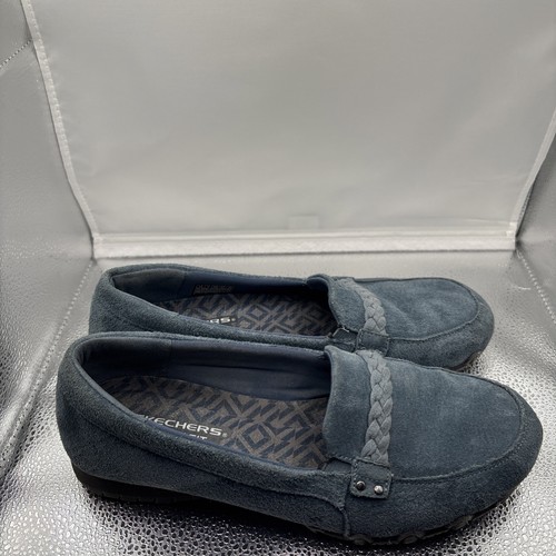 Skechers suede slip on shoes - skechers,