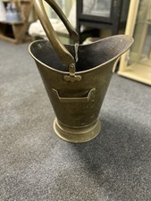 BRASS COAL BUCKET WITH HANDLE