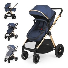 Newborn Pram Baby Buggy 3 in1 Travel System Carry Cot Car Seat Foldable Stroller