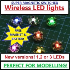 Mini Magentic Wireless LEDs for DIY models gundam cosplay magnet controlled