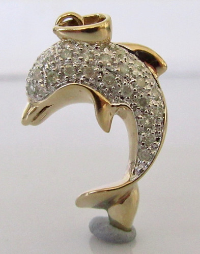Gold diamond pendant - pendant,
