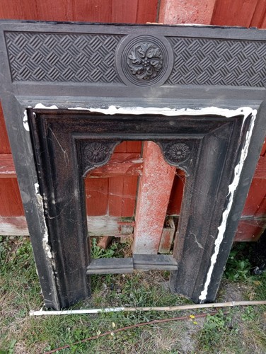 Cast iron fireplace surround - iron,