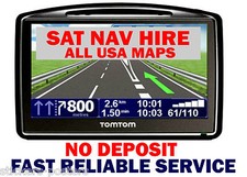 28 Day HIRE ALL USA & CANADA MAPS SAT NAV TOMTOM GARMIN FLORIDA RENTAL GPS