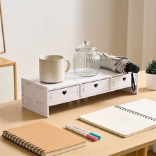 Triple Drawer Wooden Monitor