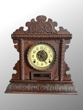 Antique Ansonia Clock Company Gingerbread Striking And Cathedral Chime Clock