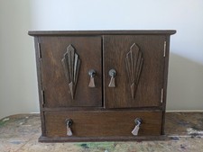 Antique Art Deco Oak Double