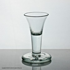 Georgian plain stem firing glass, trumpet bowl