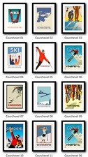 COURCHEVEL ❤ SKI FRANCE ❤ poster print art vintage retro skiing snowboard retro