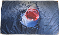 Great White Shark Flag 3'x2'