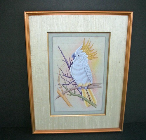 Old painting silk white - painting,