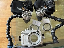 Patima Canon S100 Housing with 2 Light & Motion Video Lamps