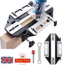 Wooden Door Hinge Jig Lock Guide Plate Router Bit Woodworking Slotting Locator