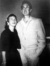 Buddy Holly with his high school girlfriend Echo McGuire circa- 1950s Old Photo