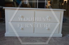HANDMADE AYLESBURY 2+2 LARGE CHEST OF DRAWER IN WHITE (NOT FLATPACKED)