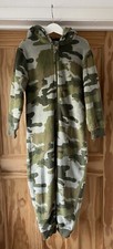 M&S Khaki Camouflage One Piece- Size 6-7 years