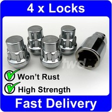 4 x ALLOY WHEEL LOCKING NUTS
