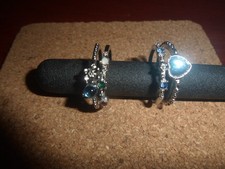 2 NEW ADJUSTABLE LADIES DRESS RINGS