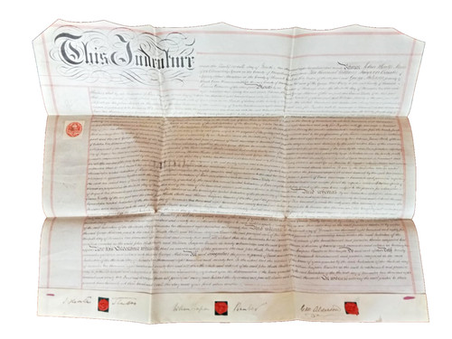 Victorian vellum indenture - victorian,