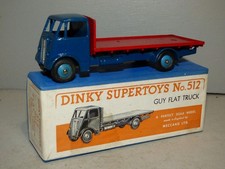 Dinky Super  Toys 512 Guy Flat truck blue & red, light blue wheels