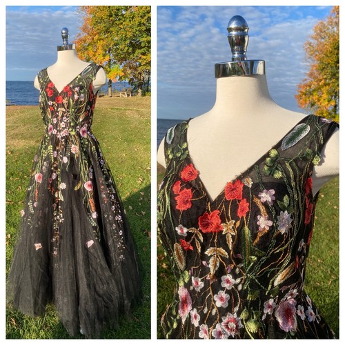 Nwt black floral embroidered - nwt,