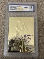 1996-97 Fleer 23KT Gold KOBE BRYANT Rookie Card WCG 10 Gem Mint Purple Auto RC