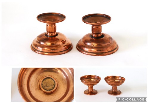 Vintage copper candlesticks - vintage,