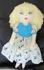 Handmade rag doll ooak blonde - ooak,